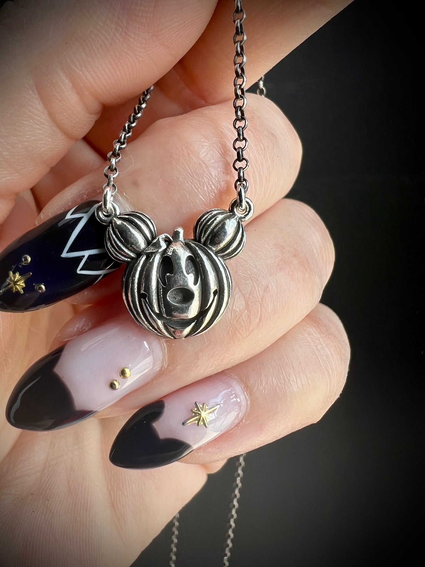 Medium Pumpkin Mouse Necklace