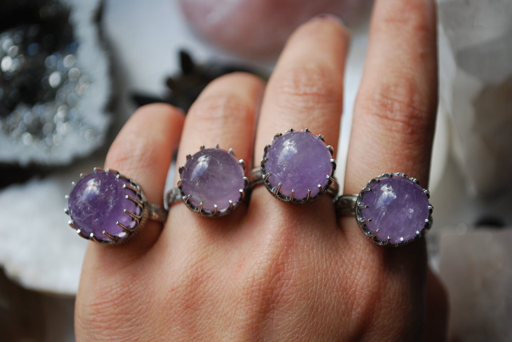Crystal Ball Rings