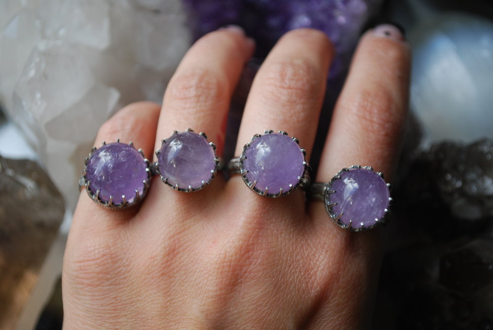 Crystal Ball Rings
