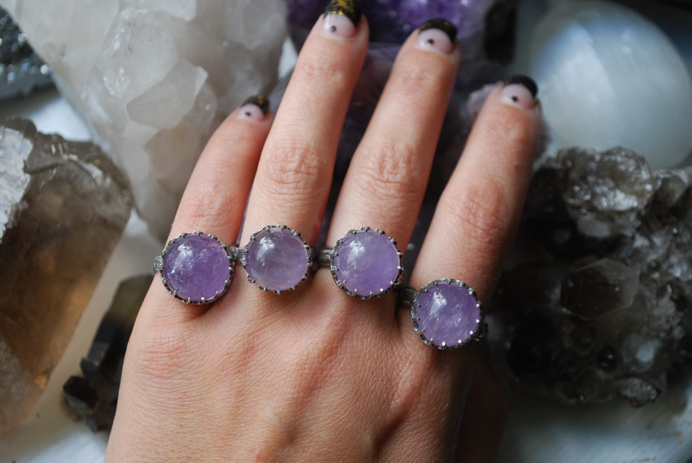 Crystal Ball Rings
