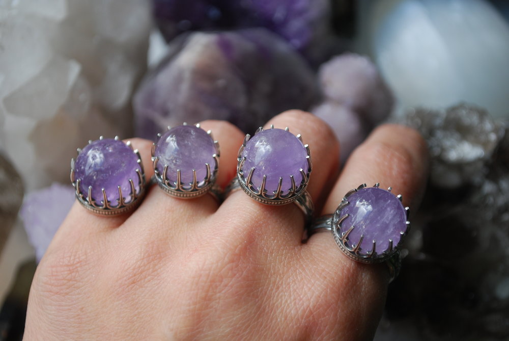 Crystal Ball Rings