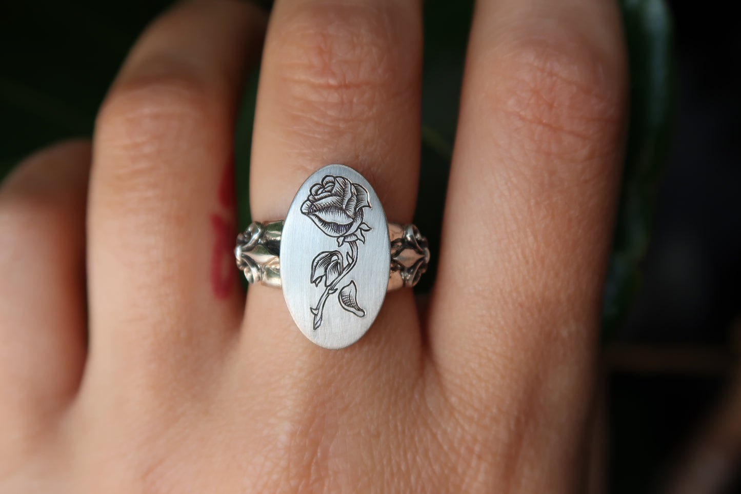 Enchanted Rose Signet Ring