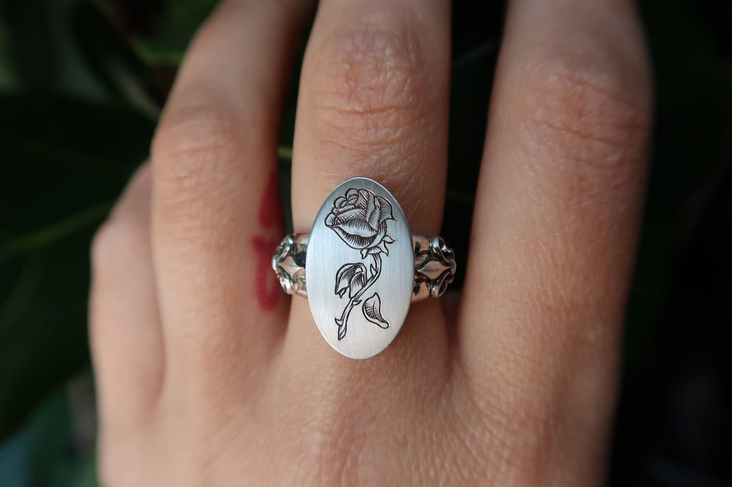 Enchanted Rose Signet Ring