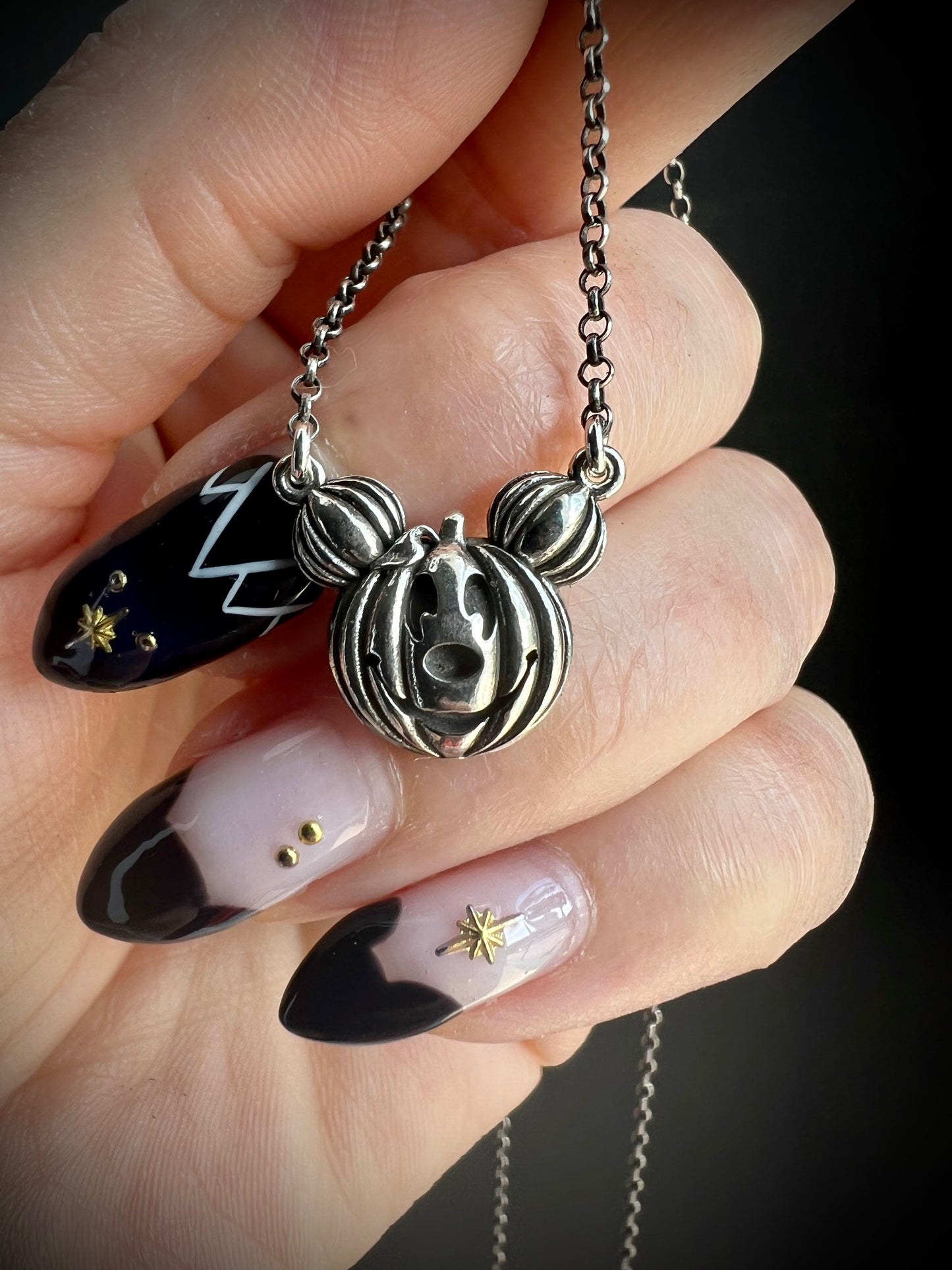 Medium Pumpkin Mouse Necklace