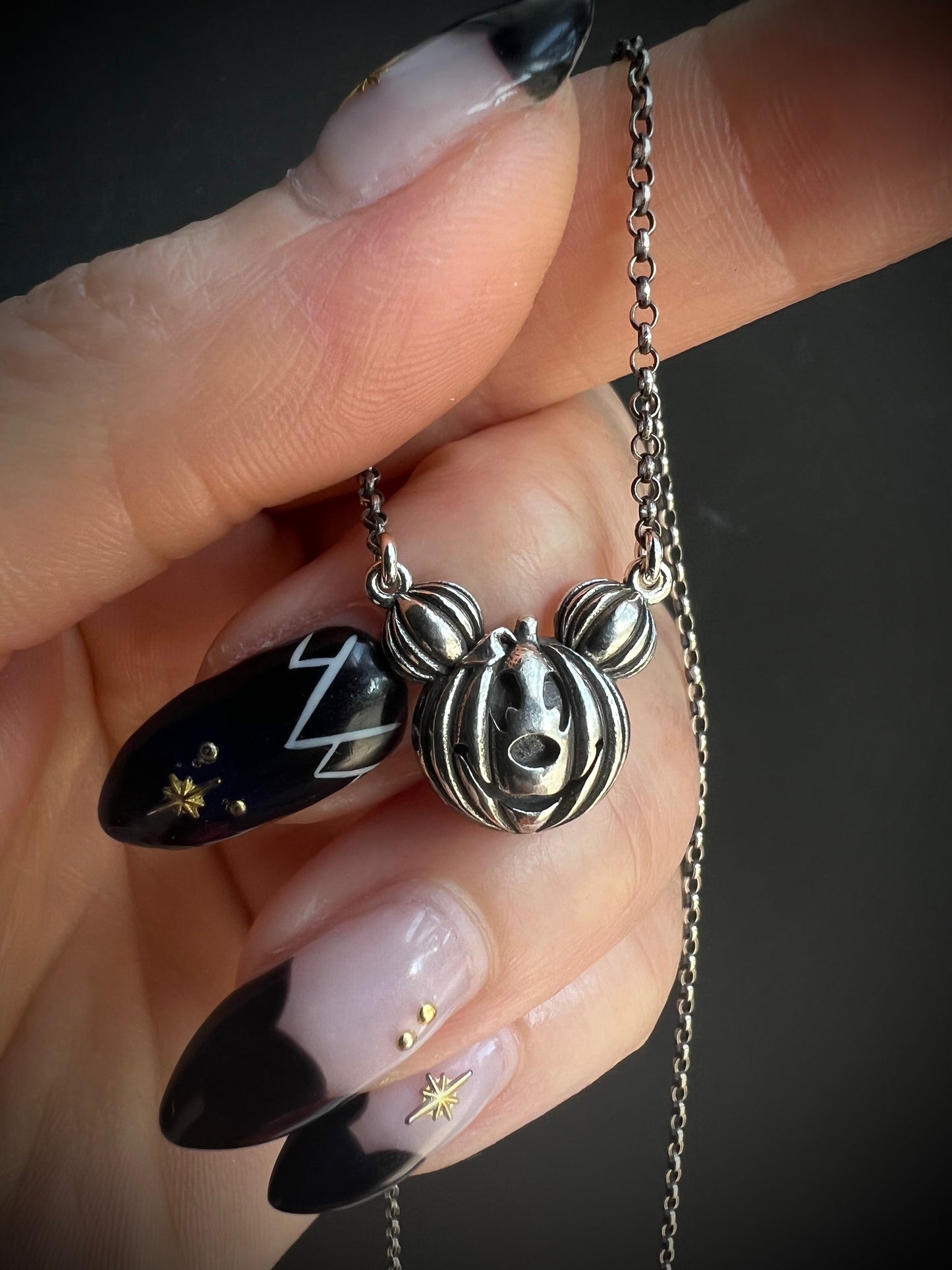 Medium Pumpkin Mouse Necklace