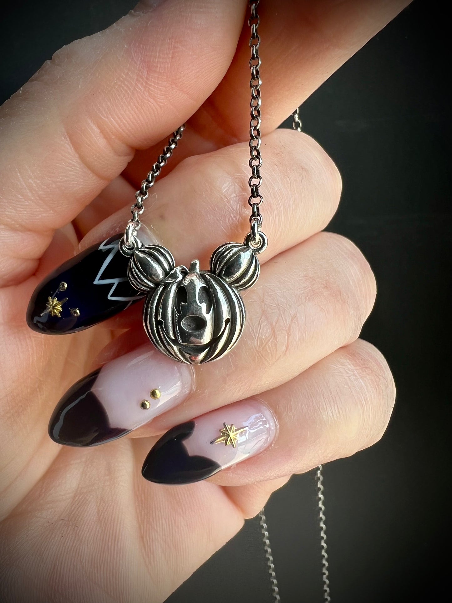 Medium Pumpkin Mouse Necklace